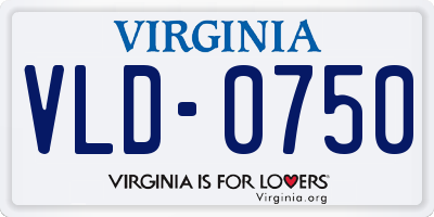 VA license plate VLD0750