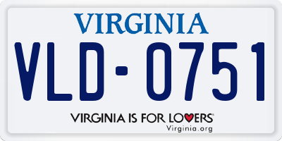 VA license plate VLD0751
