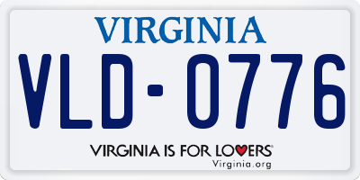 VA license plate VLD0776