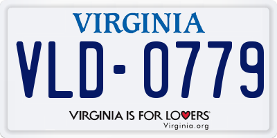 VA license plate VLD0779