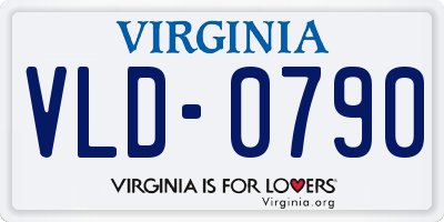 VA license plate VLD0790