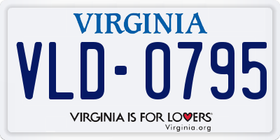VA license plate VLD0795