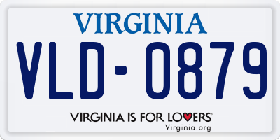 VA license plate VLD0879