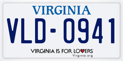 VA license plate VLD0941