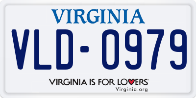 VA license plate VLD0979