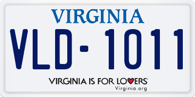 VA license plate VLD1011