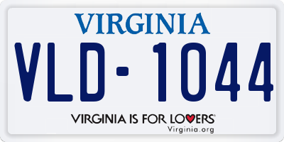 VA license plate VLD1044