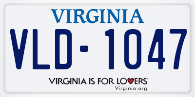 VA license plate VLD1047