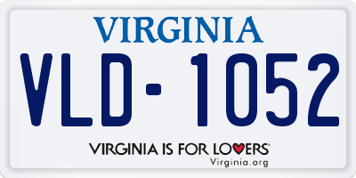 VA license plate VLD1052