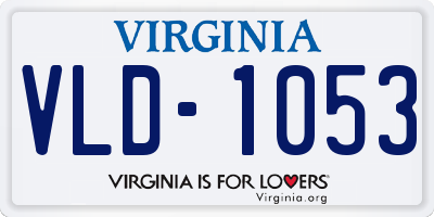 VA license plate VLD1053