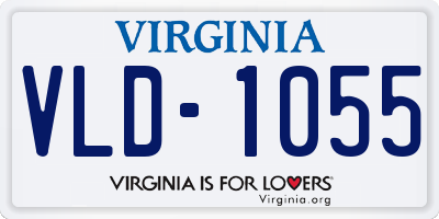 VA license plate VLD1055