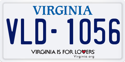 VA license plate VLD1056