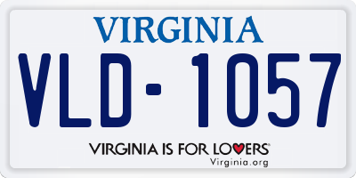 VA license plate VLD1057