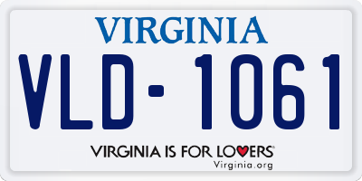 VA license plate VLD1061