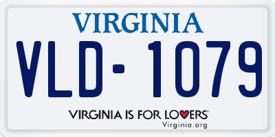 VA license plate VLD1079