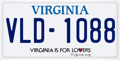 VA license plate VLD1088