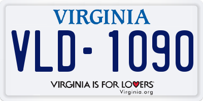 VA license plate VLD1090