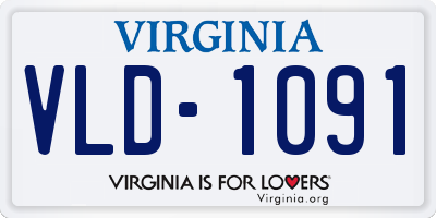 VA license plate VLD1091