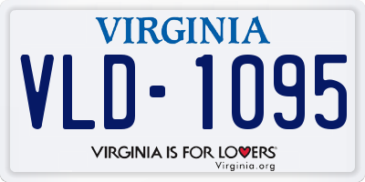 VA license plate VLD1095