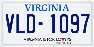 VA license plate VLD1097