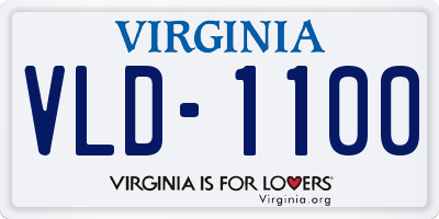 VA license plate VLD1100