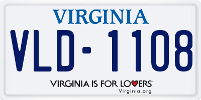 VA license plate VLD1108