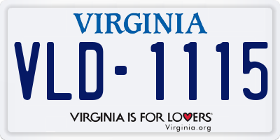 VA license plate VLD1115