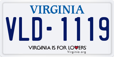 VA license plate VLD1119