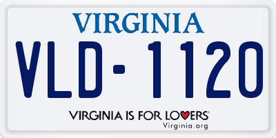 VA license plate VLD1120