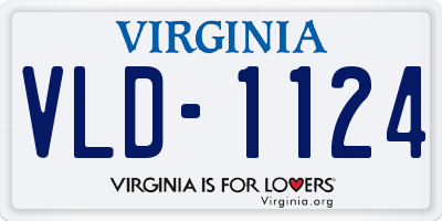 VA license plate VLD1124