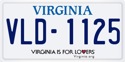 VA license plate VLD1125