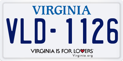 VA license plate VLD1126