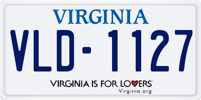 VA license plate VLD1127