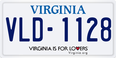 VA license plate VLD1128