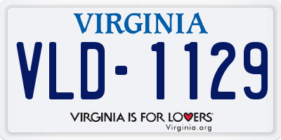 VA license plate VLD1129