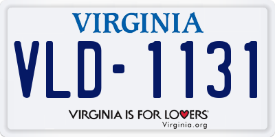VA license plate VLD1131