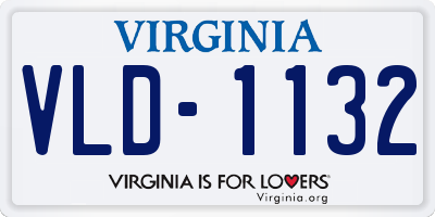 VA license plate VLD1132