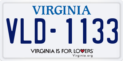 VA license plate VLD1133