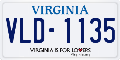VA license plate VLD1135