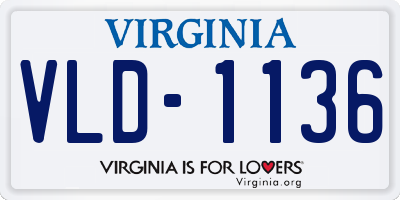VA license plate VLD1136