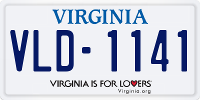 VA license plate VLD1141