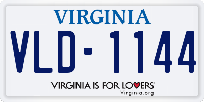 VA license plate VLD1144