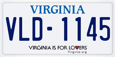VA license plate VLD1145