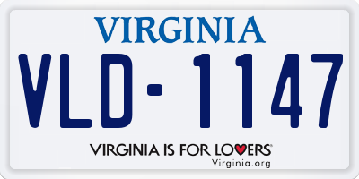 VA license plate VLD1147