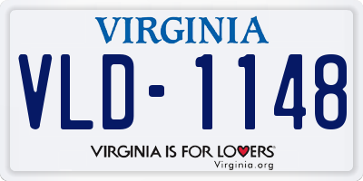 VA license plate VLD1148