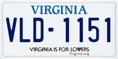 VA license plate VLD1151