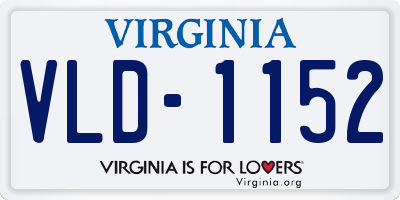 VA license plate VLD1152