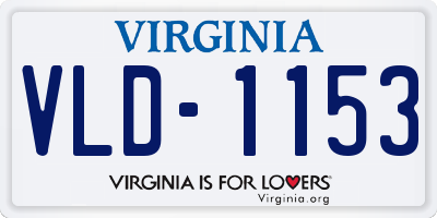 VA license plate VLD1153