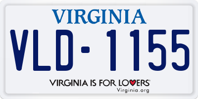 VA license plate VLD1155