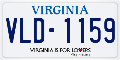 VA license plate VLD1159